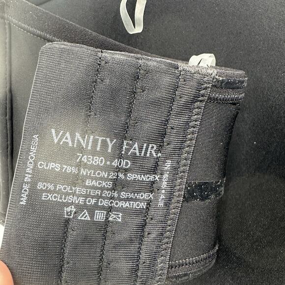 Vanity Fair 40D Beauty Back Strapless Convertible Bra 74380 Black NWT $50 - Picture 4 of 8